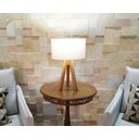 Ver imagem 2 de Luminária Abajur de Mesa Madeira Moderna Tripé Ar Decorações