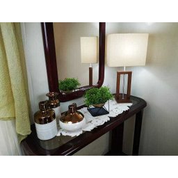 Abajur de Mesa Madeira Luminária Moderna 58cm com Cúpula A.R Iluminação - 3