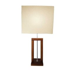 Abajur de Mesa Madeira Luminária Moderna 58cm com Cúpula A.R Iluminação - 1