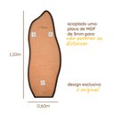Ver imagem 3 de Espelho do Pinterest Corpo Inteiro de Chão Moldura Couro 3cm Grande 60x110cm - Mod. Flame Caramelo