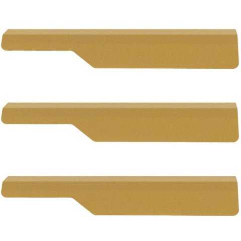 Kit 3 Puxadores Direito Dourado 18cm Organize Masutti Aço Carbono Móveis Porta Gaveta Armário