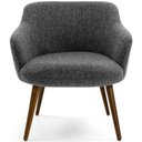 Ver imagem 6 de Kit 2 Poltronas Jade Pés Palito Linho Mesclado Branco/Cinza - Casaepoltrona