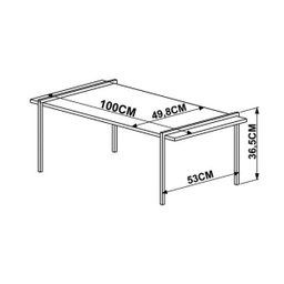 Mesa de Centro Est Aço 27859 Linha Complementos Thassos Cobre Artesano - 3
