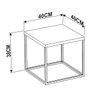 Mesa De Centro Ou Lateral Cube M 24802 Linha Complementos Preto Branco Artesano - 2
