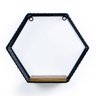 Nicho Hexagonal Madeira e Metal preto - 3