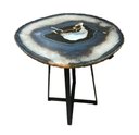 Ver imagem 1 de Mesa Lateral de Ágata Desenhada 35cm Pedra