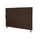 Ver imagem 1 de Cabeceira Madri Marrom Estofada para Cama Box Casal 144cm Quarto Luxo Jbe Móveis