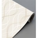 Ver imagem 3 de Papel de Parede Moderno Linhas Onduladas em Tons de Bege e Branco