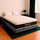 Ver imagem 1 de Cama Box Baú Viúvo Cinza e Colchão Dallas Molas Vstore