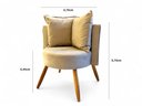 Ver imagem 5 de Kit 2 Poltronas Decorativas Isah – Acabamento Fino e Confortável - Capuccino