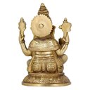 Ver imagem 5 de Estátua de Ganesha Sentado Dourado Resina 16cm