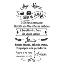 Adesivo Decorativo De Parede Quarto Sala Oração Ave Maria - 1
