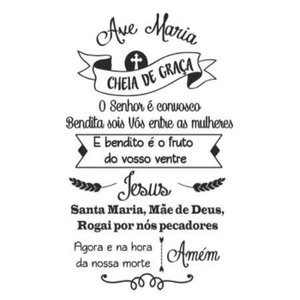 Adesivo Decorativo De Parede Quarto Sala Oração Ave Maria