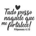 Ver imagem 2 de Adesivo Parede Frase Tudo Posso Naquele Que Me Fortalece