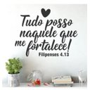 Ver imagem 1 de Adesivo Parede Frase Tudo Posso Naquele Que Me Fortalece