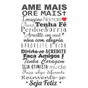 Adesivo Decorativo De Parede Frase Ame Mais Ore Mais Amigos
