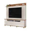 Ver imagem 2 de Home Estante Banner Tv 75" Ripado Canelado 4 Portas Offwhite/freijó G18 - Gran Belo