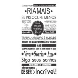 Adesivo Decorativo De Parede Frases Viva Sorria Ame Acredite - 1