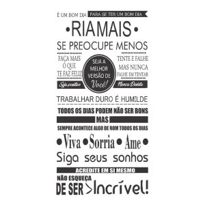 Adesivo Decorativo De Parede Frases Viva Sorria Ame Acredite