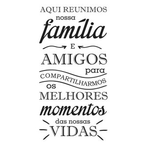 Adesivo Parede Aqui Reunimos Nossa Família E Amigos