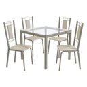 Ver imagem 1 de Conjunto de Mesa Completo com 4 Cadeiras Estofadas Cmc965nk Kappesberg Crome