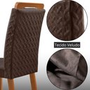 Ver imagem 5 de Mesa de Jantar Yasmin 180cm Tampo MDF Vidro Canto Copo com 6 Cadeiras Aline Moderna Mobília