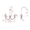 Ver imagem 7 de Torneira Lavabo Banheiro Duplo Comando Dourada Com Pedra