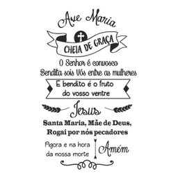 Adesivo Decorativo De Parede Quarto Sala Oração Ave Maria - 1