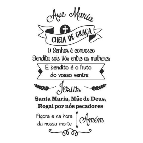 Adesivo Decorativo De Parede Quarto Sala Oração Ave Maria
