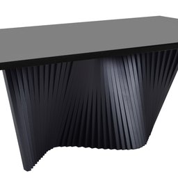 Mesa de Jantar Retangular Dunnas Preta com Vidro Cinza 220x110 fabrispuma - 4