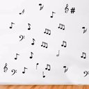 Ver imagem 3 de Adesivo Decorativo De Parede Notas Musicais 55 Unidades