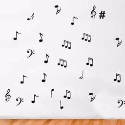 Adesivo Decorativo De Parede Notas Musicais 55 Unidades - 3