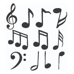 Adesivo Decorativo De Parede Notas Musicais 55 Unidades - 1