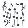 Adesivo Decorativo De Parede Notas Musicais 55 Unidades - 1