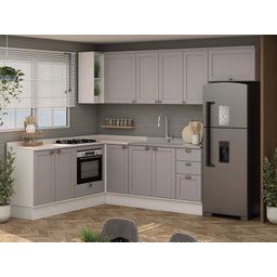 Armário de Cozinha Modulada Completa em L 10 Peças 3,52m 02 Iluminata Genialflex - 1
