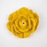 Incensário Porta Incenso Artesanal Rosa Amarela 4 Cm Resina - 2
