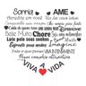 Adesivo Decorativo De Parede Frase Sorria Viva Ame A Vida - 1