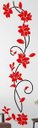 Ver imagem 1 de Adesivo Decorativo Arvore Rosa Flor 3d Vermelho Nacional