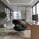 Ver mais imagens de Poltrona Decorativa Topazio Base Giratoria Courino Tcs 724 Moll