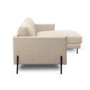 Ver imagem 6 de Sofá Decorativo Karine 3 Lugares Sala de Estar 230cm com Chaise Pés em Aço Couro Bege G88 - Gran Bel