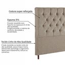 Ver imagem 7 de Cabeceira Queen Estofada em Madeira Maciça Charlotte Linho Bege Espresso Móveis