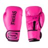 Kit Muay Thai Luva 08oz Bandagem Caneleira Bucal Fheras Rosa - 2