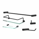 Ver imagem 1 de Kit de Acessórios para Banheiro Orion 5 Peças Suporte Preto 2100or.ptfc