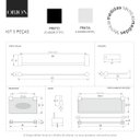 Ver imagem 4 de Kit de Acessórios para Banheiro Orion 5 Peças Suporte Preto 2100or.ptfc