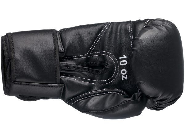 Luva de Boxe Muay Thai MMA 16oz Preta Fheras - 4