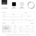Ver imagem 5 de Kit de Acessórios para Banheiro Orion 5 Peças Suporte Preto 2080or.ptfc