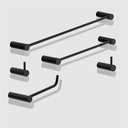 Ver imagem 3 de Kit de Acessórios para Banheiro Preto Fosco 5 Peças 2070or Grego Metal