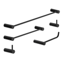 Ver imagem 1 de Kit de Acessórios para Banheiro Preto Fosco 5 Peças 2070or Grego Metal