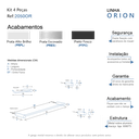 Ver imagem 7 de Kit de Acessórios para Banheiro Preto Fosco 4 Peças 2050or Grego Metal