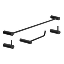 Ver imagem 1 de Kit de Acessórios para Banheiro Preto Fosco 4 Peças 2050or Grego Metal